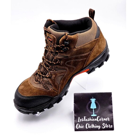 NWOB Wolverine Men's Brown Leather Hiking Waterproof Steel-Toe Boots Sz 12M 387 - Picture 13 of 15